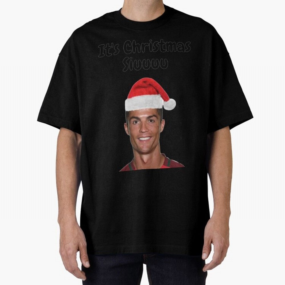 Cristiano Ronaldo Siuuu Funny Christmas Sweater Oversized T-Shirt Bring Global Tournament Vibes to the FIFA World Cup 2026 Journey through Haaland and Mbappe Highlights, Germany Pride, Football Festival Excitement, Trophy Ambitions, Country