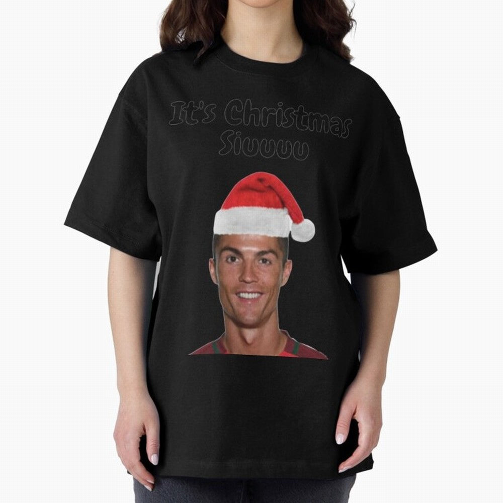 Cristiano Ronaldo Siuuu Funny Christmas Sweater Oversized T-Shirt Bring Global Tournament Vibes to the FIFA World Cup 2026 Journey through Haaland and Mbappe Highlights, Germany Pride, Football Festival Excitement, Trophy Ambitions, Country