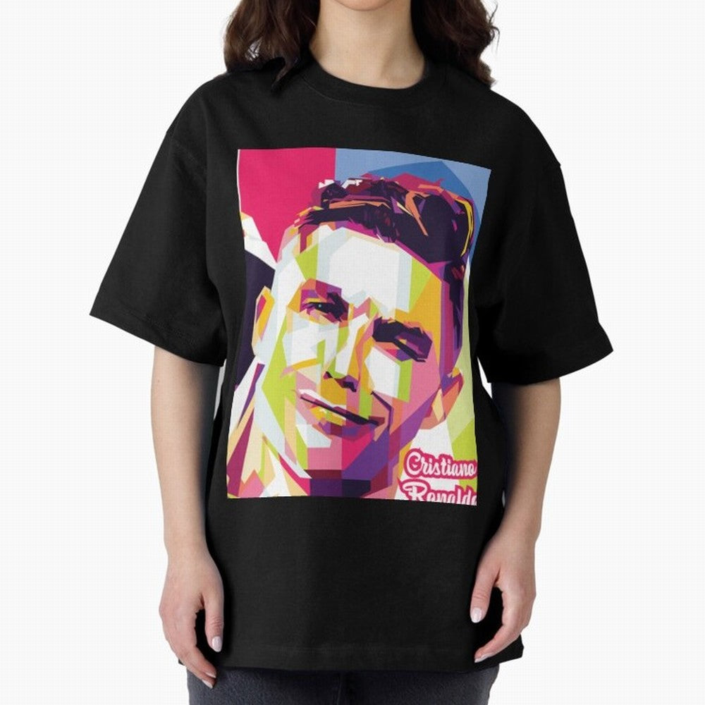 Cristiano Ronaldo Cristiano Ronaldo Oversized T-Shirt Fuel FIFA World Cup 2026 for Fans of Mbappe and Neymar and Spain and Netherlands, Bringing Championship Spirit, Famous Goals, Roaring Crowds and International Football Unity; Perfect for Fans,
