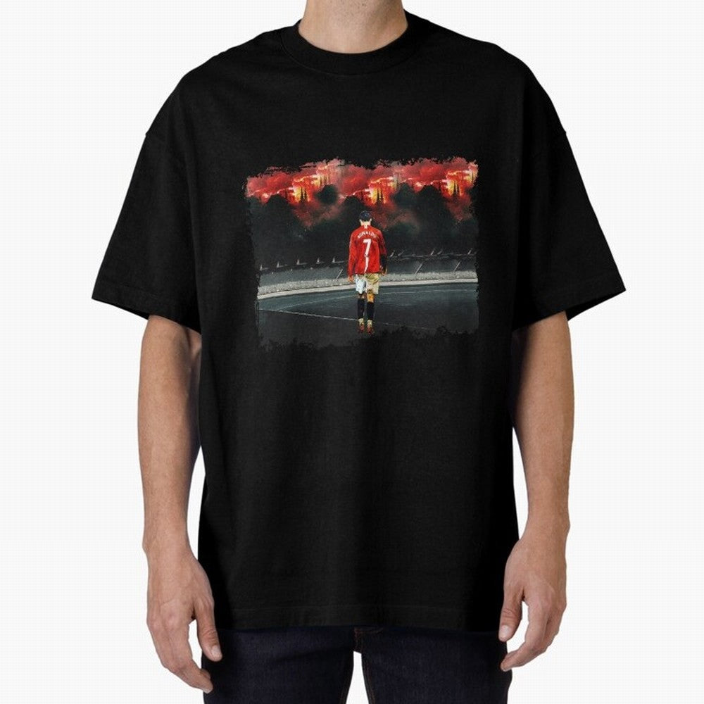 Cristiano Ronaldo 8K Oversized T-Shirt Follow FIFA World Cup 2026 Spirit, Filled with Argentina, Haaland, Stadium Memories, Football Loyalty, International Chants and Championship Tradition; Great for Watch Parties, Sports Bars, Family Nights, Fan