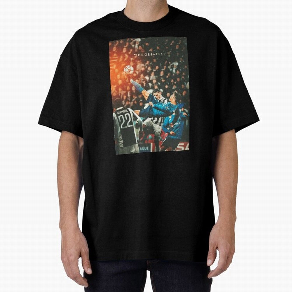 Ronaldo Bicycle Kick Skills Greatest, Ronaldo Gifts, Ronaldo Best Selling , Ronaldo Top Items Poste Oversized T-Shirt Elevate Global Football Passion for FIFA World Cup 2026 USA Canada Mexico, Centered on Haaland, France and Portugal, Vintage