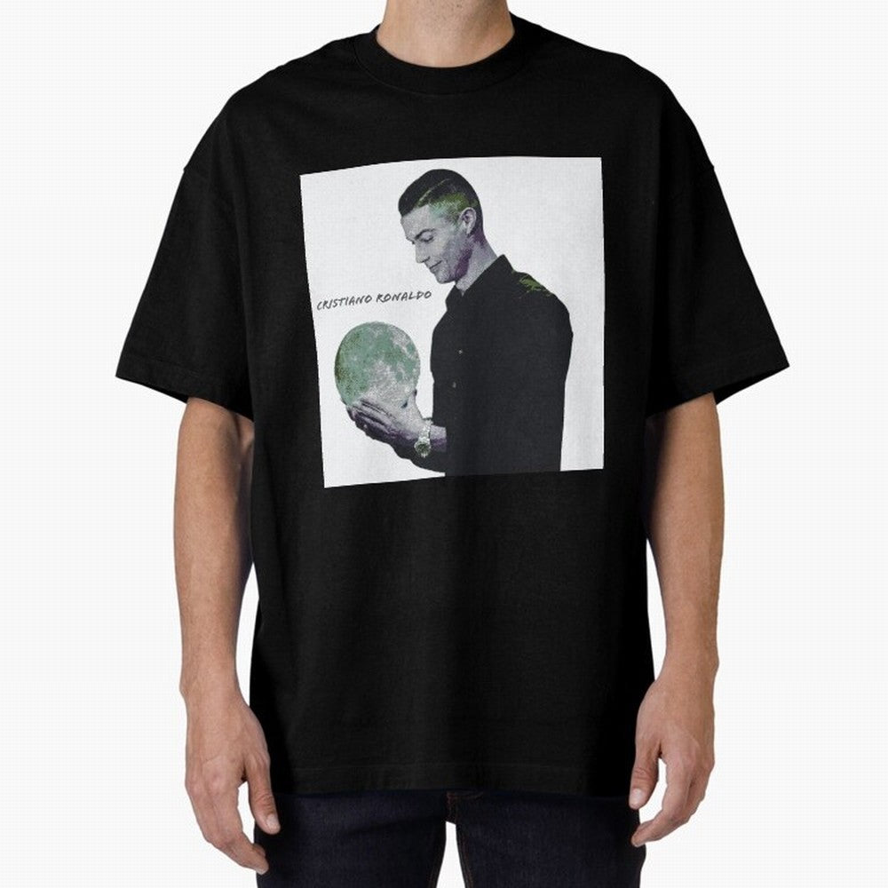 Cristiano Ronaldo art illustration. Cristiano Ronaldo sketch art Oversized T-Shirt Mark FIFA World Cup 2026 Spirit, Capturing Germany, Neymar, Supporter Pride, Iconic Celebrations, Legendary Names and Global Match Day Energy; Perfect for People Who