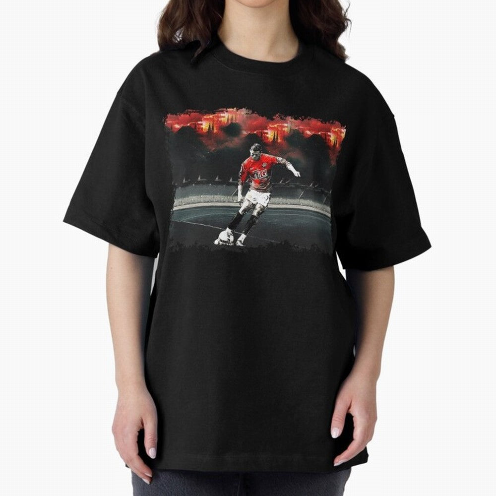 Cristiano Ronaldo 2008 Shoot 8K Oversized T-Shirt Experience the Global Stage of FIFA World Cup 2026 Group Stage for Fans of Messi and Cristiano Ronaldo and England, Bringing Vintage Soccer Flavor, Modern Football Stars, National Flags and Final