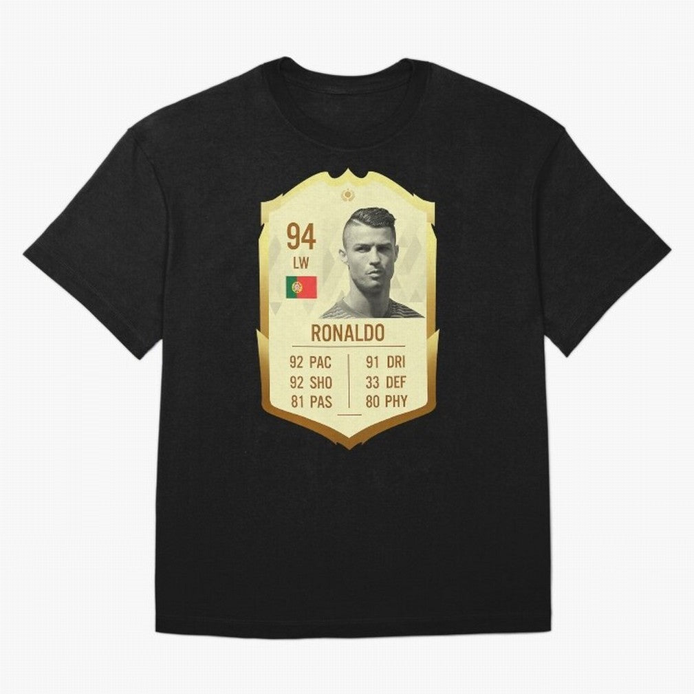 Cristiano Ronaldo Ultimate Card Oversized T-Shirt Celebrate Football Heritage in FIFA World Cup 2026 Group Stage Made for Messi, CR7 and Mbappe, Brazil, Portugal and Argentina Energy, Champion Mindset, Group Stage Buzz, Knockout Tension and