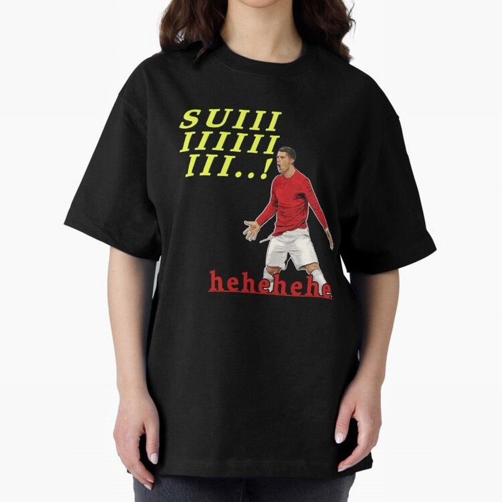 Hehehe suiii !! Cristiano ronaldo goal Oversized T-Shirt Experience the Global Stage of Global Football Passion for FIFA World Cup 2026, Made for Mbappe and Neymar, Netherlands, Global Supporter Spirit, Legendary Goals, National Colors and