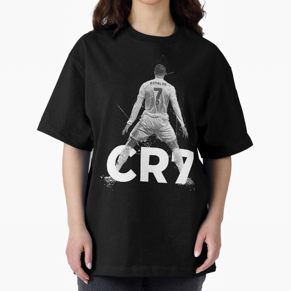 Cristiano Ronaldo Oversized T-Shirt Show Match Day Excitement for Match Day Hype around FIFA World Cup 2026 USA Canada Mexico, Haaland and Mbappe, Argentina, France and Brazil, Global Supporter Spirit, Legendary Goals, National Colors and