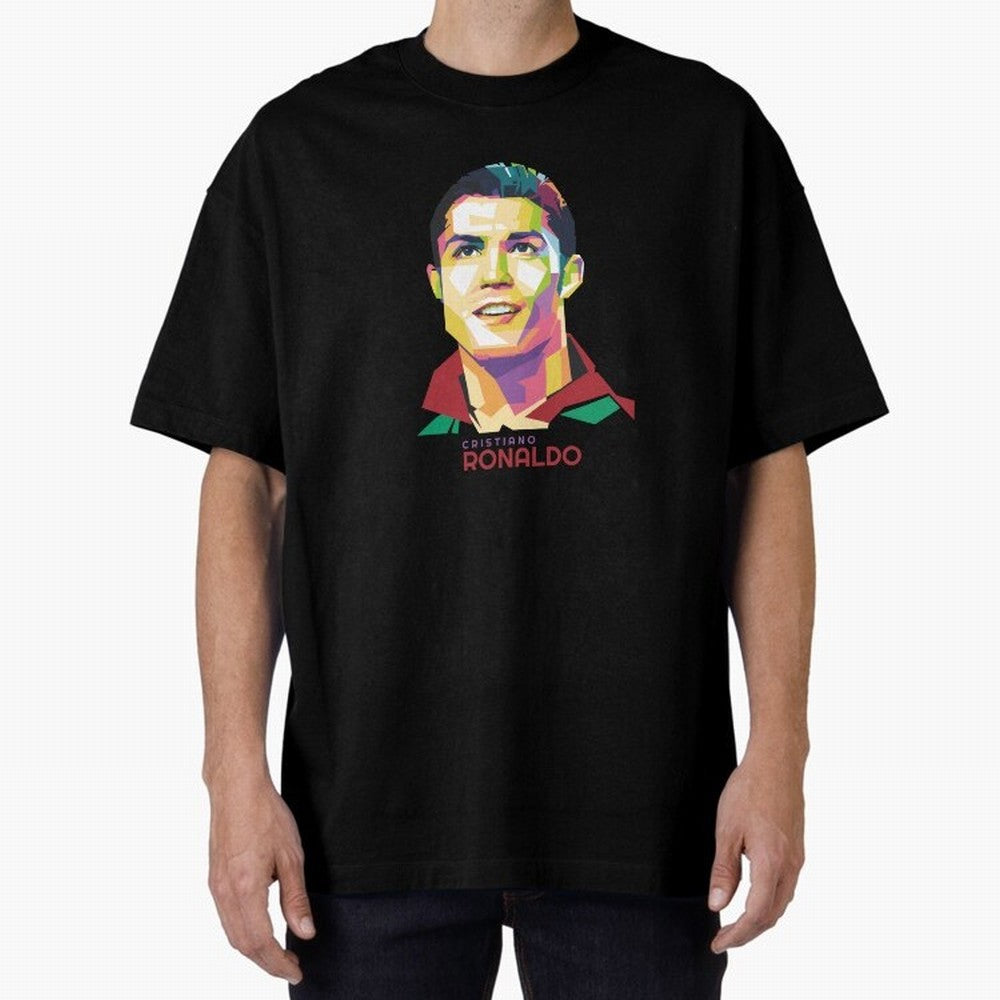 Cristiano Ronaldo Oversized T-Shirt Bring Match Day Fire to FIFA World Cup 2026 Spirit, Capturing Argentina and Brazil, Mbappe, Football Festival Excitement, Trophy Ambitions, Country Rivalries and Star Player Buzz; Perfect for Fans, Collectors,