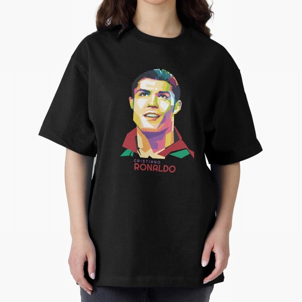 Cristiano Ronaldo Oversized T-Shirt Bring Match Day Fire to FIFA World Cup 2026 Spirit, Capturing Argentina and Brazil, Mbappe, Football Festival Excitement, Trophy Ambitions, Country Rivalries and Star Player Buzz; Perfect for Fans, Collectors,