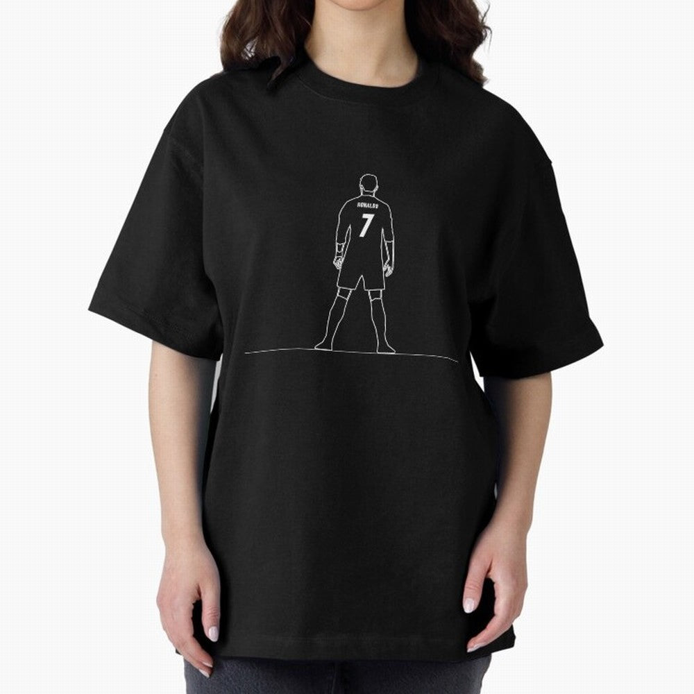 Cristiano Ronaldo Standing Oversized T-Shirt Celebrate Soccer Greatness during Match Day Hype around FIFA World Cup 2026 USA Canada Mexico, Messi, CR7 and Mbappe, Germany, Football History, Final Match Energy, Crowd Noise and Once in a Lifetime
