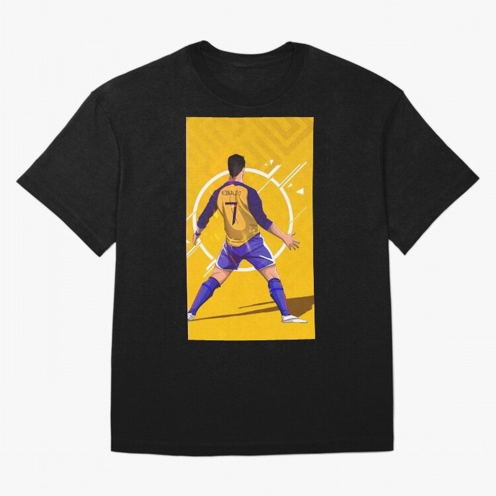Cristiano Ronaldo Oversized T-Shirt Capture FIFA World Cup 2026 Group Stage for Fans of Haaland and Spain and Netherlands, Bringing Vintage Soccer Flavor, Modern Football Stars, National Flags and Final Night Emotion; Ideal for Fans Who Follow