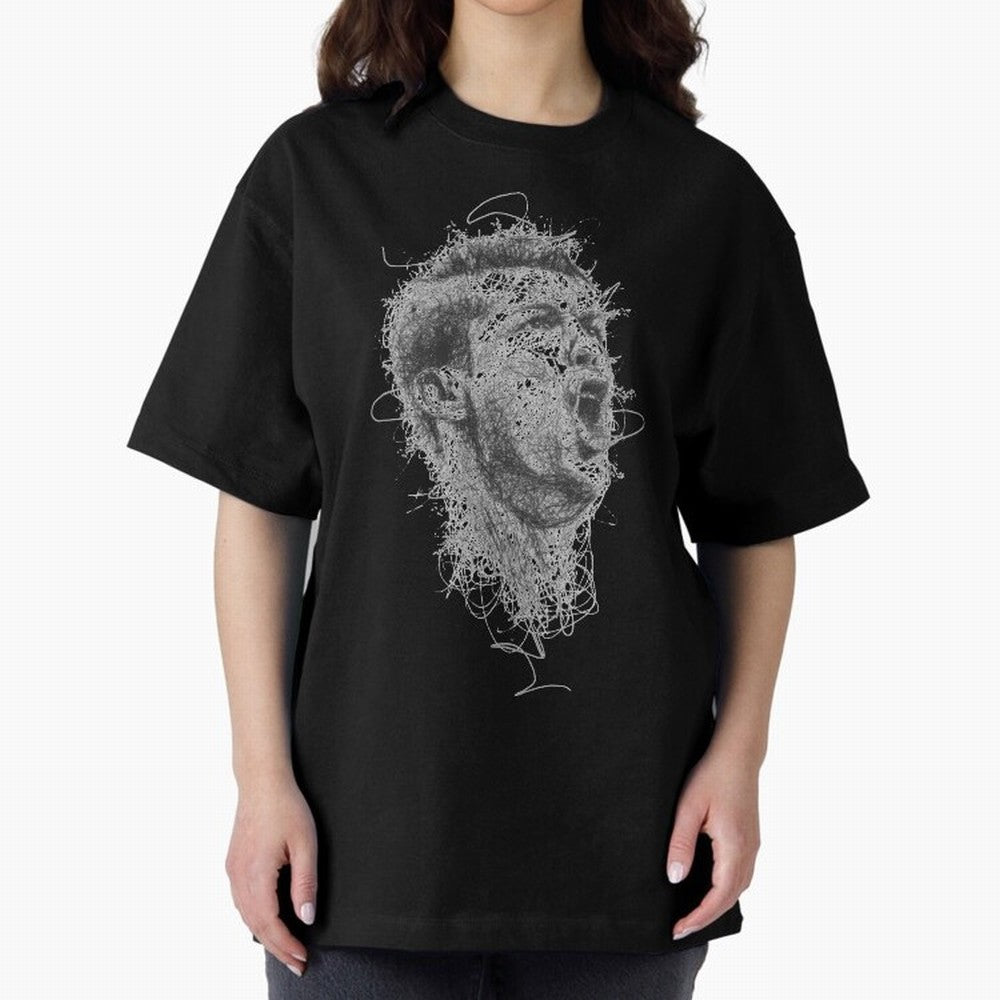 Painting Ronaldo Art Oversized T-Shirt Treasure Global Football Passion for FIFA World Cup 2026, Driven by Messi, CR7 and Mbappe, Spain and Netherlands, Worldwide Fan Energy, Dramatic Goals, Stadium Lights and Championship Celebrations; Great for