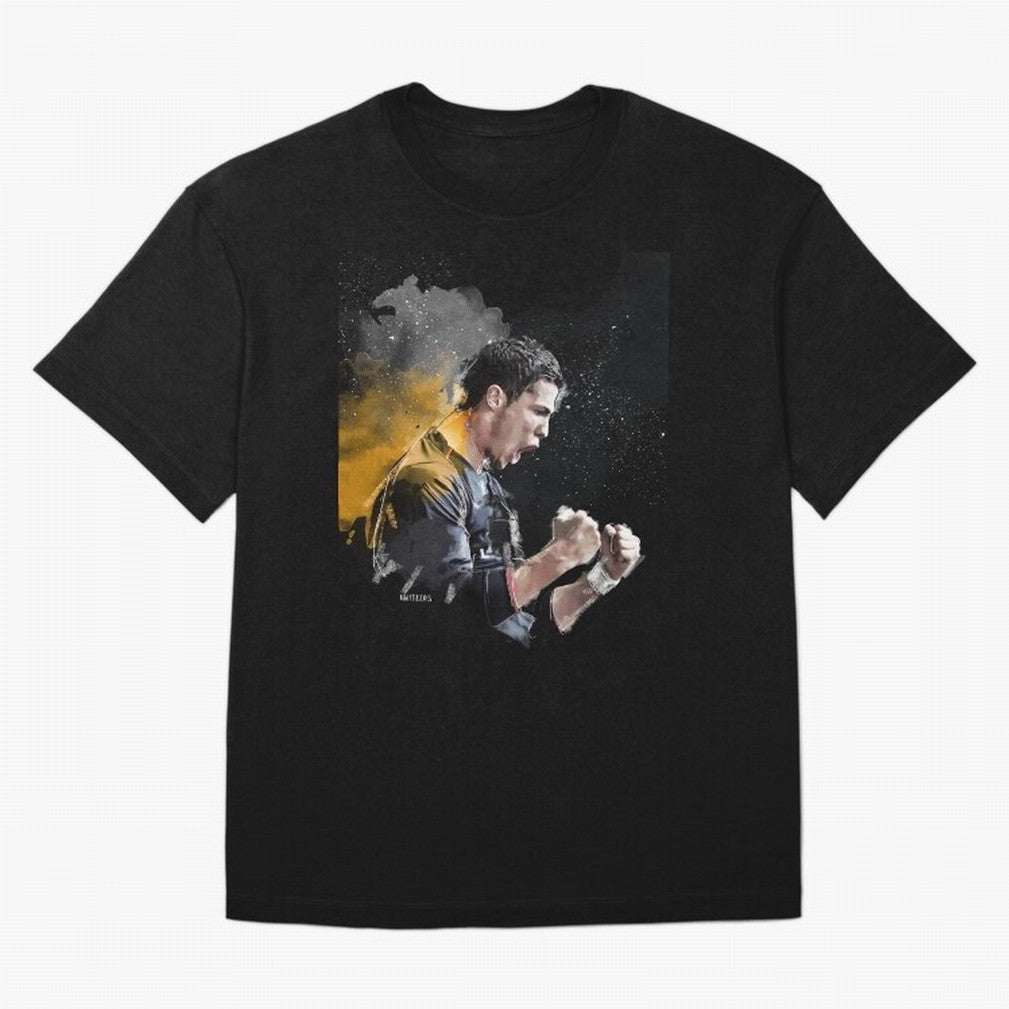 CRISTIANO RONALDO PAINTING Oversized T-Shirt Bring World Football Passion into FIFA World Cup 2026 USA Canada Mexico Driven by Mbappe, England, France and Netherlands Energy, Sports Nostalgia, International Competition, Famous Players and