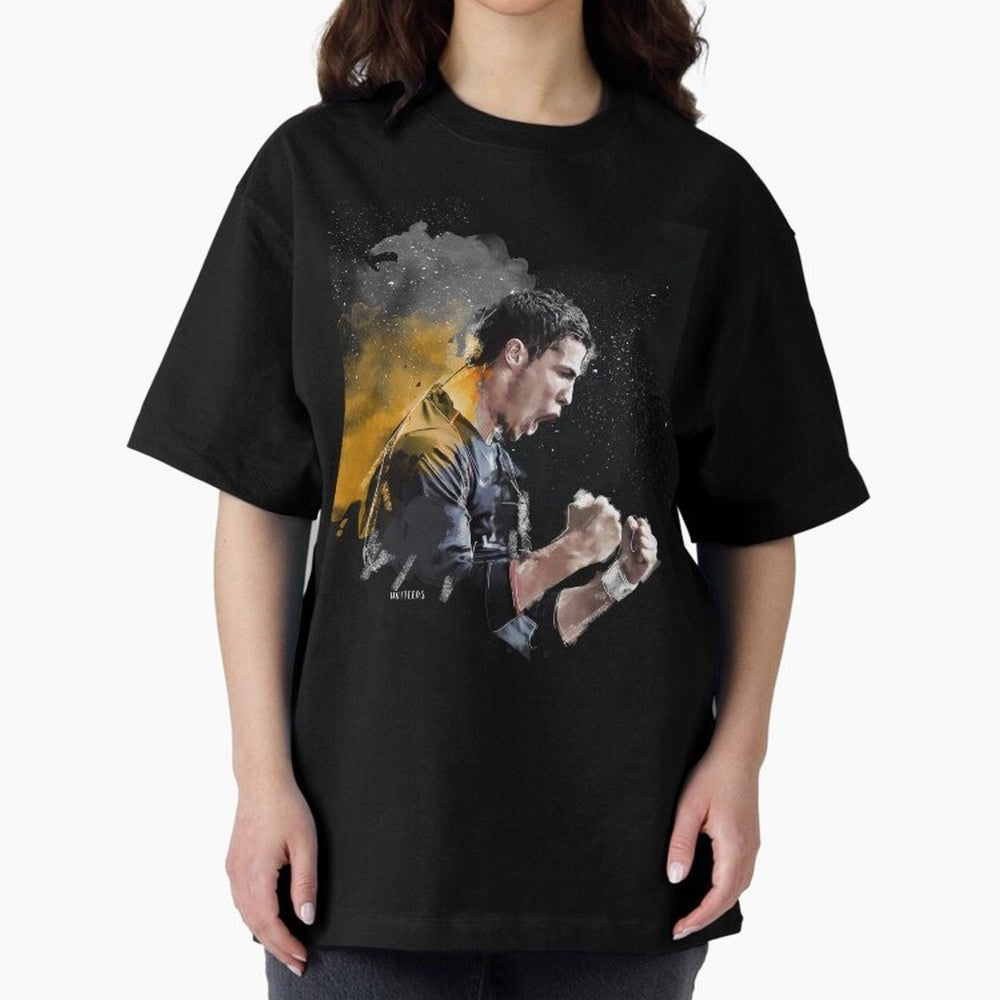 CRISTIANO RONALDO PAINTING Oversized T-Shirt Bring World Football Passion into FIFA World Cup 2026 USA Canada Mexico Driven by Mbappe, England, France and Netherlands Energy, Sports Nostalgia, International Competition, Famous Players and