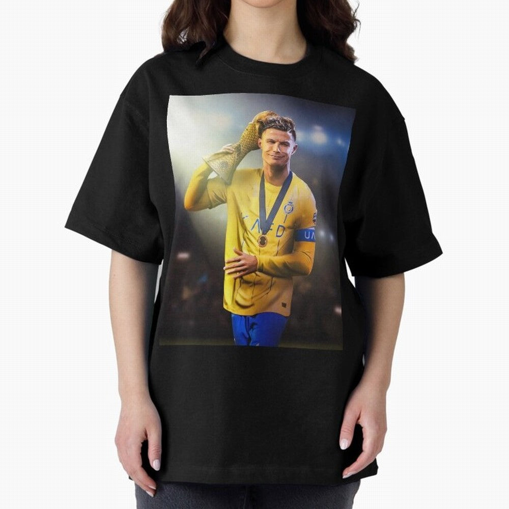 Cristiano Ronaldo Oversized T-Shirt Join Supporters Worldwide for the FIFA World Cup 2026 USA Canada Mexico Journey through CR7 Highlights, England Pride, Stadium Chants, National Pride, Trophy Dreams and Unforgettable Football Memories; Perfect
