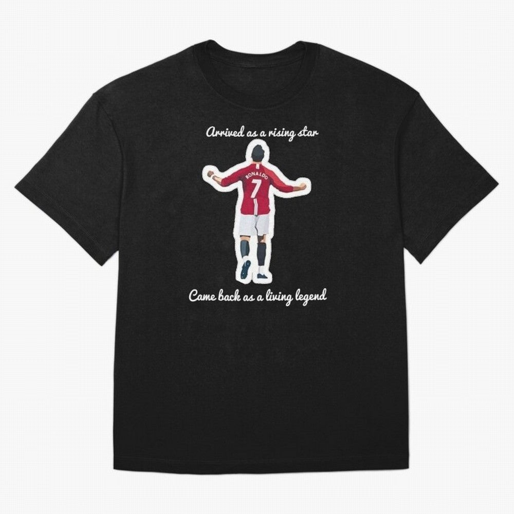 Cristiano Ronaldo Manchester United Siu Siuuu MUFC Oversized T-Shirt Create FIFA World Cup 2026 Spirit, with Portugal, Messi, Neymar and Mbappe, Championship Spirit, Famous Goals, Roaring Crowds and International Football Unity; Perfect for