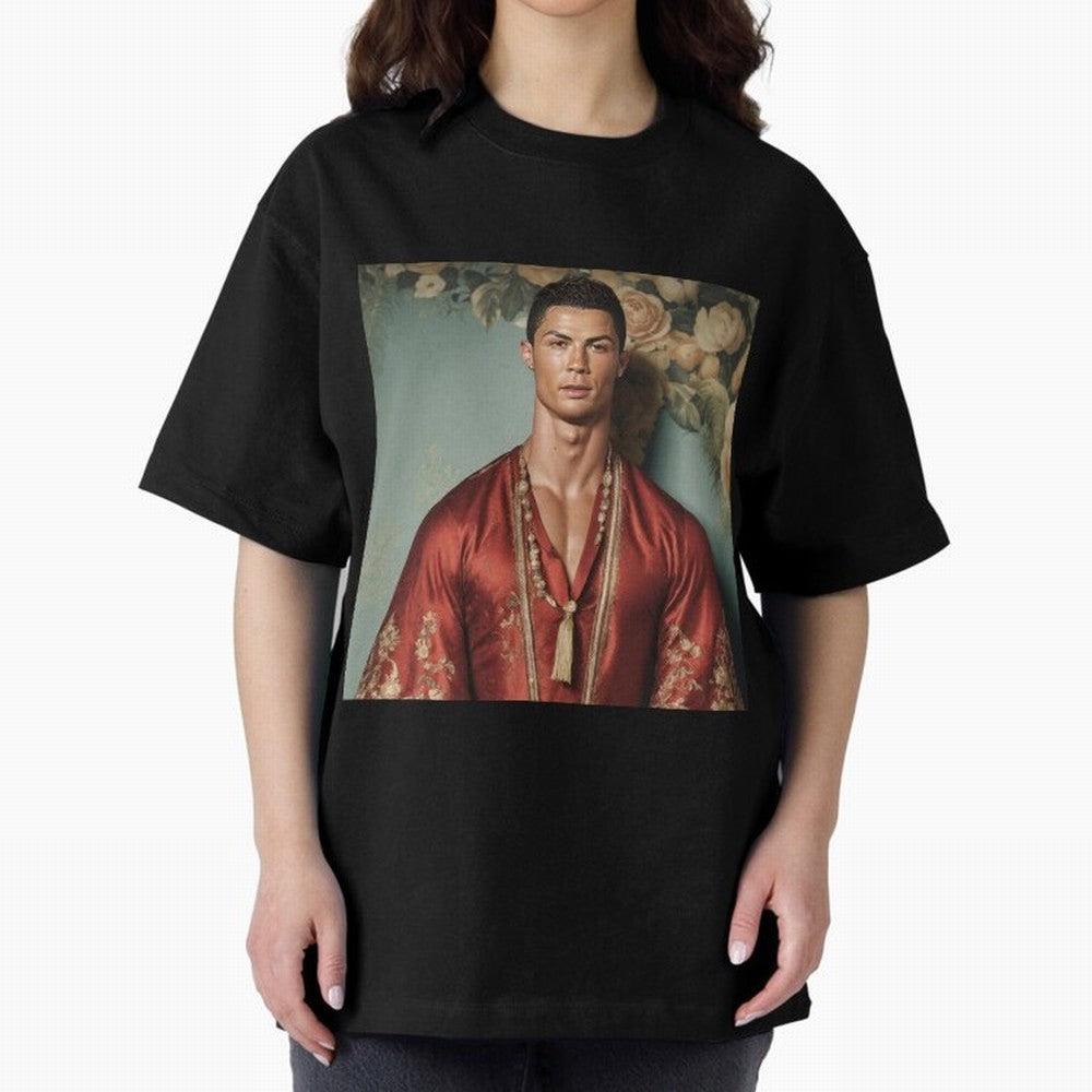 Cristiano Ronaldo Oversized T-Shirt Fuel Global Football Passion for FIFA World Cup 2026 USA Canada Mexico, Centered on Messi and Cristiano Ronaldo, Portugal, Championship Spirit, Famous Goals, Roaring Crowds and International Football Unity; Made