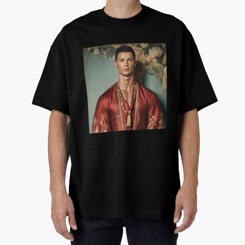 Cristiano Ronaldo Oversized T-Shirt Fuel Global Football Passion for FIFA World Cup 2026 USA Canada Mexico, Centered on Messi and Cristiano Ronaldo, Portugal, Championship Spirit, Famous Goals, Roaring Crowds and International Football Unity; Made