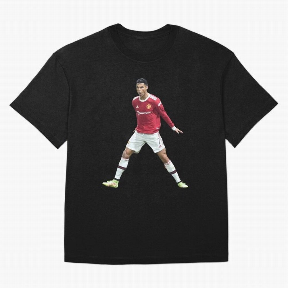 Ronaldo in Flight Oversized T-Shirt Wear the Spirit of Match Day Hype around FIFA World Cup 2026, CR7 and Messi, England, France and Netherlands, Stadium Memories, Football Loyalty, International Chants and Championship Tradition; Perfect for