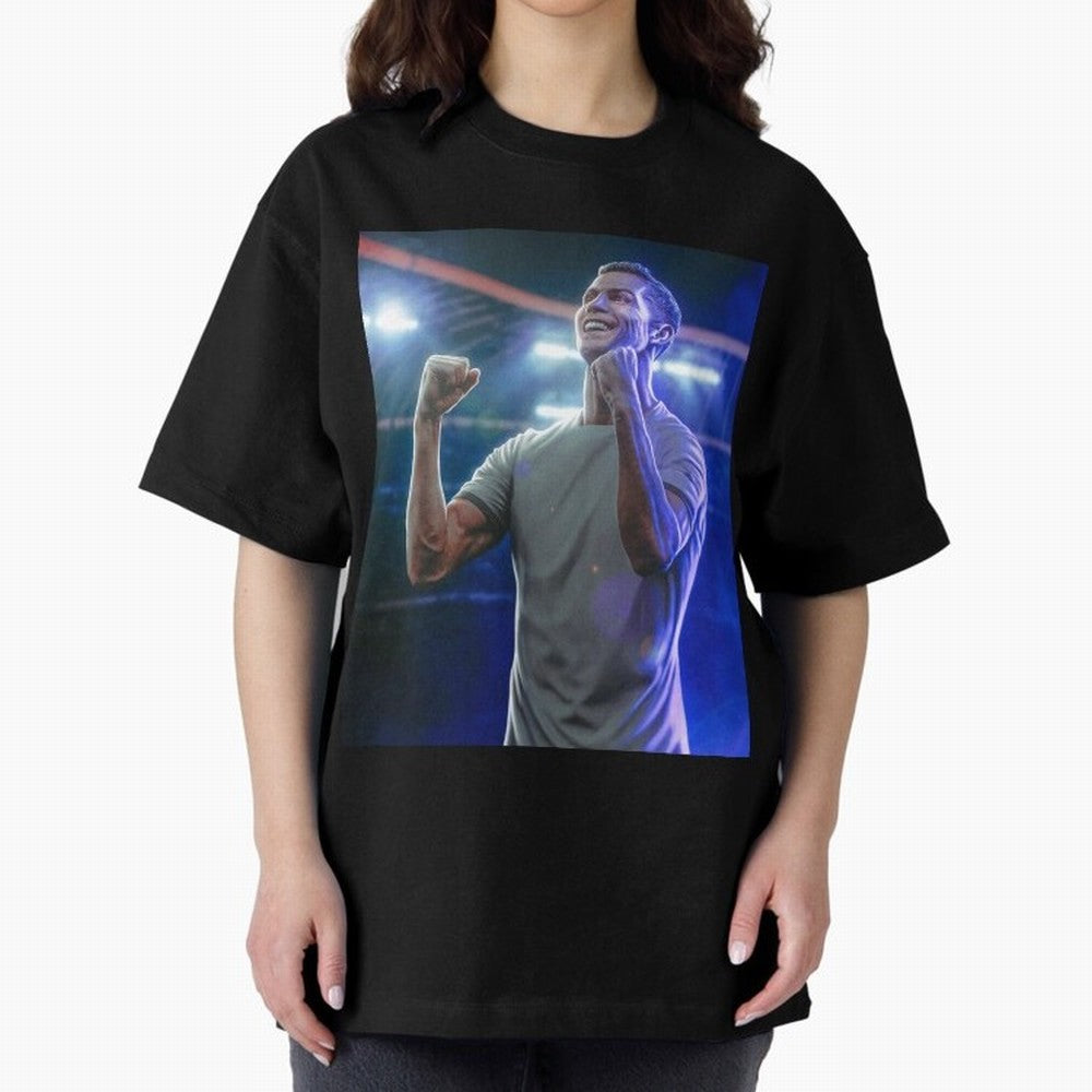Cristiano Ronaldo Oversized T-Shirt Feel International Energy from FIFA World Cup 2026 Centered on CR7, Argentina Energy, Stadium Memories, Football Loyalty, International Chants and Championship Tradition; Great for Watch Parties, Sports Bars,