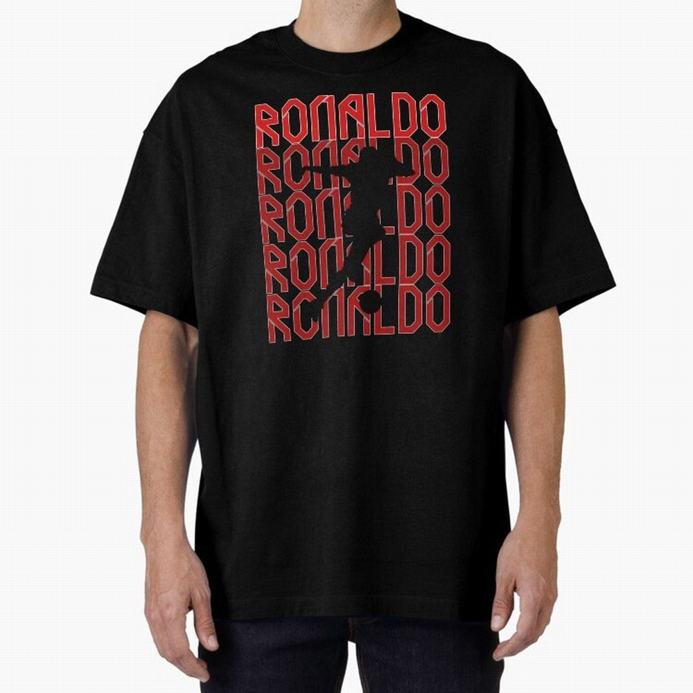 Cristiano Ronaldo Oversized T-Shirt Celebrate Classic Football Spirit in FIFA World Cup 2026 Group Stage for Fans of Messi and Brazil, Bringing Goal Celebration Energy, Supporter Heritage, Football Icons and Worldwide Tournament Joy; Made for