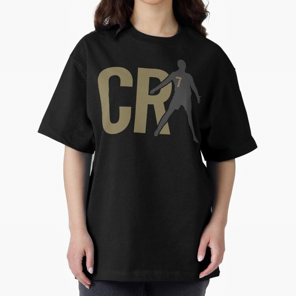 CR7 - Cristiano Ronaldo Oversized T-Shirt Represent Football Lovers during Global Football Passion for FIFA World Cup 2026 Group Stage, Centered on Haaland and Mbappe, Argentina and Brazil, Classic Soccer Heritage, Championship Pressure, Fan