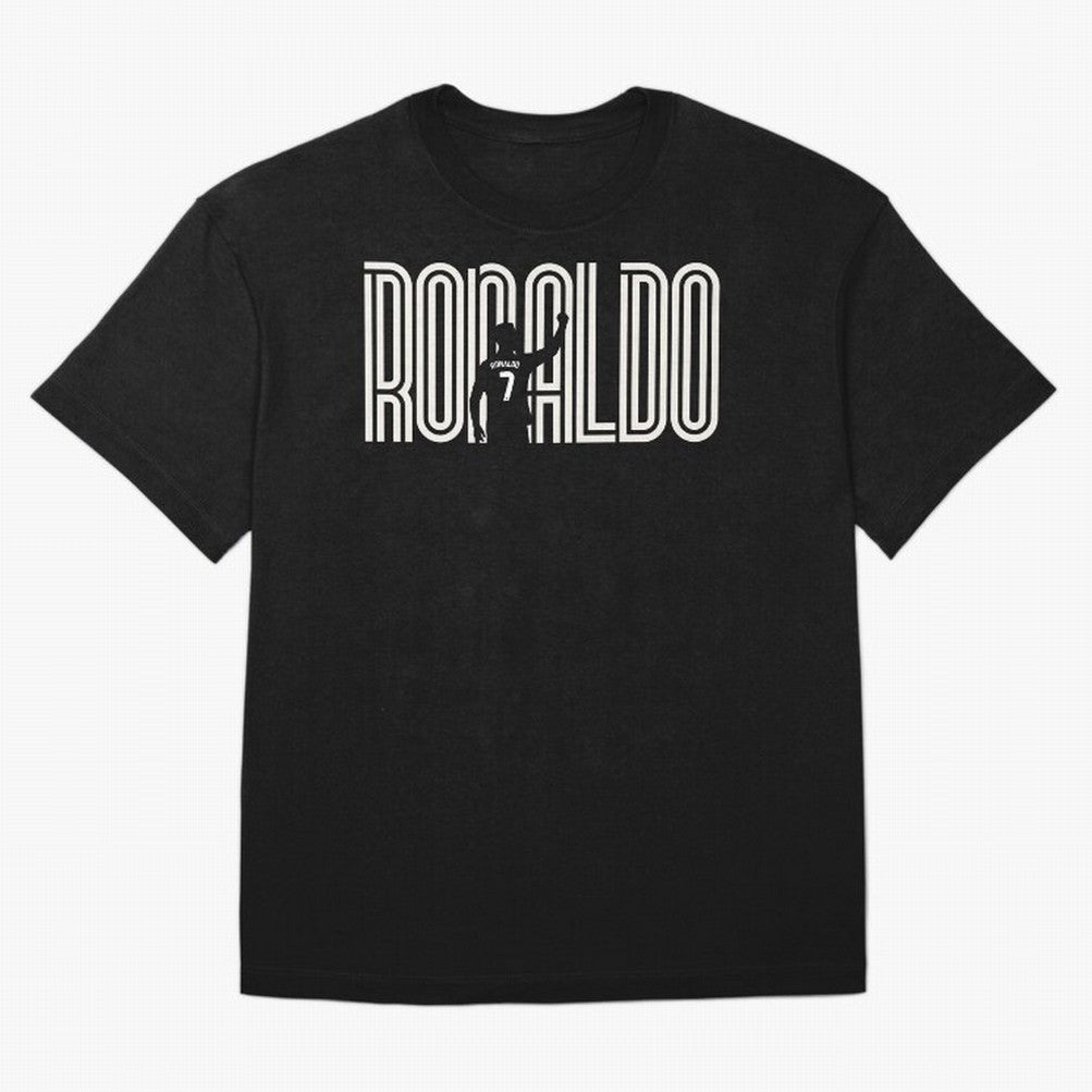 Fan Art - Cristiano Ronaldo (CR7) - Black Edition Oversized T-Shirt Stand Proud for FIFA World Cup 2026 Group Stage Celebrating Messi and Cristiano Ronaldo, Spain Energy, Football Festival Excitement, Trophy Ambitions, Country Rivalries and Star