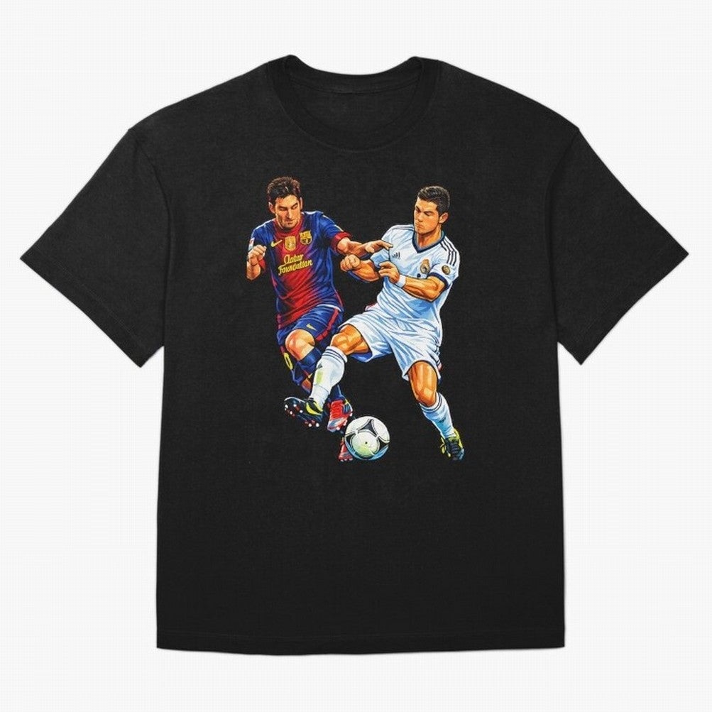 2 GOATS Oversized T-Shirt Share FIFA World Cup 2026 Group Stage for Fans of CR7 and Messi and Germany, Bringing Soccer Culture, Superstar Moments, National Team Dreams and Competitive Fire; Great for Watch Parties, Sports Bars, Family Nights, Fan