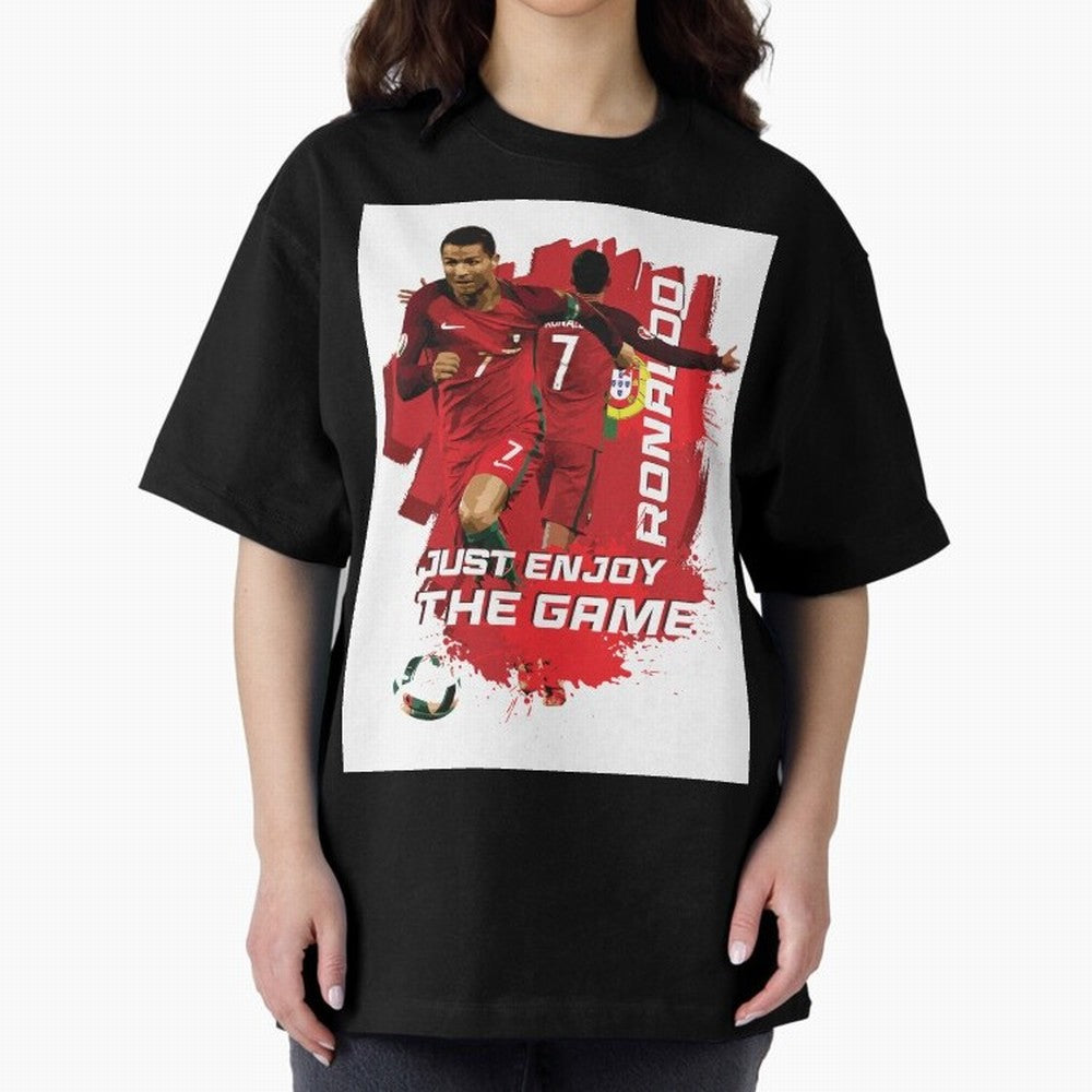 Cristiano Ronaldo Oversized T-Shirt Show Your Tournament Heart for FIFA World Cup 2026 Group Stage for Fans of Messi, CR7 and Mbappe and Argentina, Bringing Tournament Hype, Historic Matchups, Family Viewing Parties and Global Sports Pride; Made