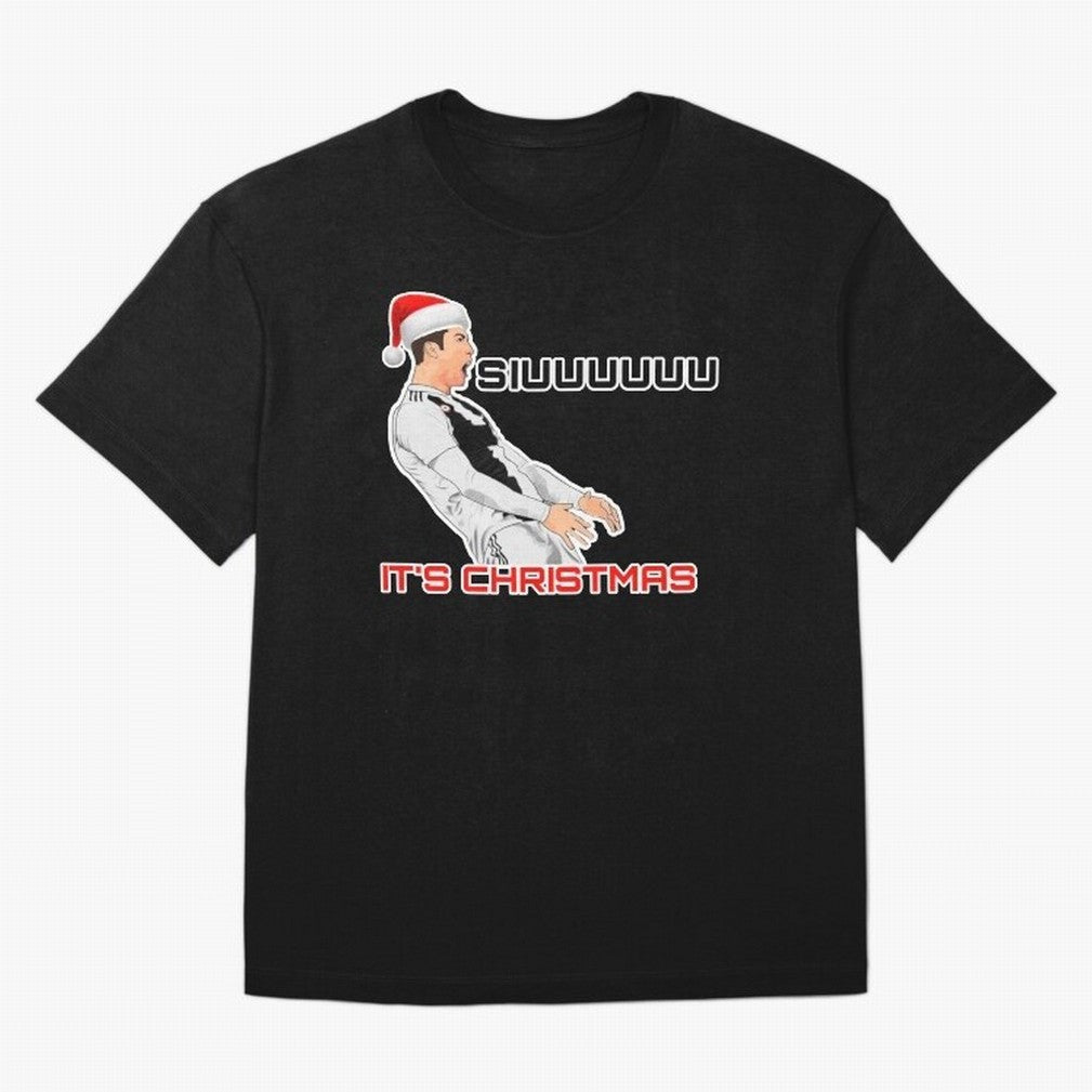 Siuuuuuu CR7 Christmas funny Oversized T-Shirt Capture Stadium Memories from FIFA World Cup 2026 Group Stage for Fans of Messi and Netherlands, Bringing Championship Spirit, Famous Goals, Roaring Crowds and International Football Unity; Made for