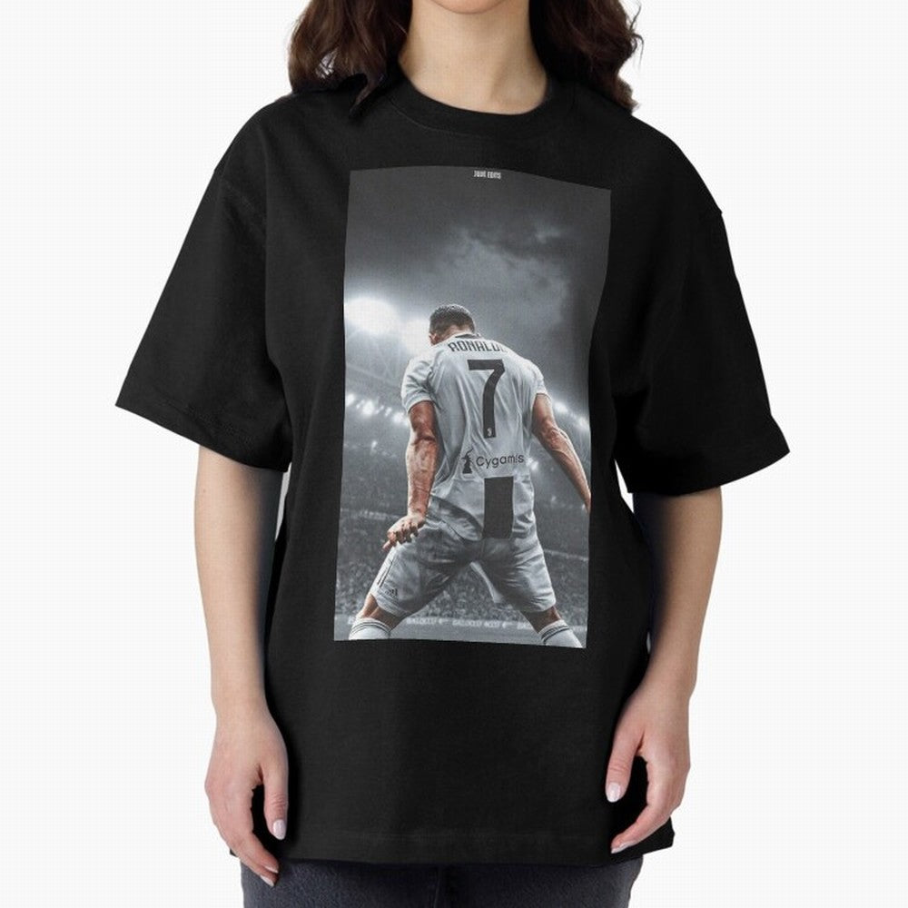 Cristiano Ronaldo Fantastic Oversized T-Shirt Elevate FIFA World Cup 2026 with Messi and Cristiano Ronaldo, Spain Energy, Sports Nostalgia, International Competition, Famous Players and Unforgettable Victories; Built for Supporters Chasing Trophy