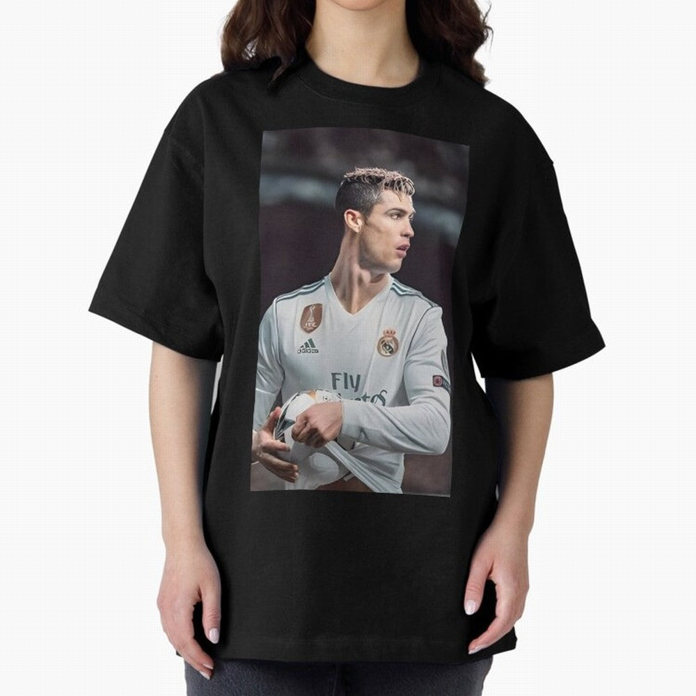 Cr7 Oversized T-Shirt Celebrate Fan Culture around Global Football Passion for FIFA World Cup 2026 USA Canada Mexico, Featuring Messi, Portugal, Spain and Germany, Football Passion, Legendary Performances, Festival Vibes and Supporter Community;