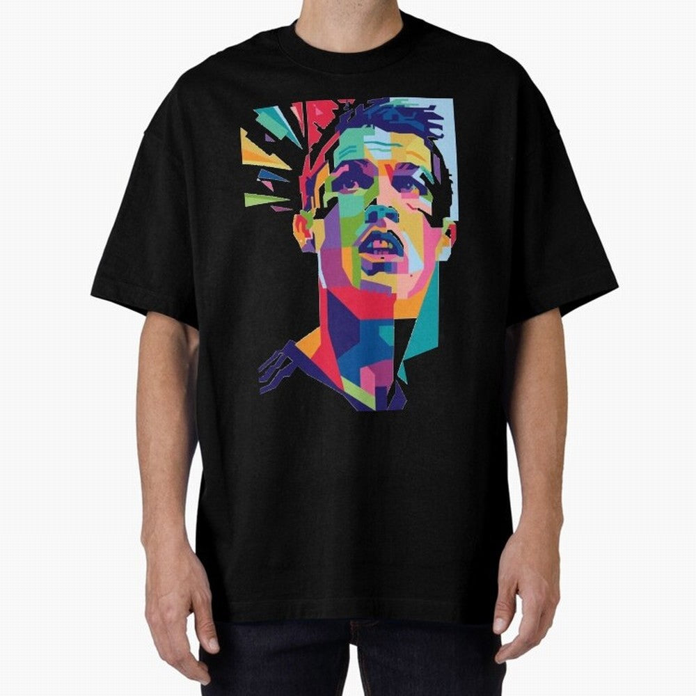 CR7 Sketch Oversized T-Shirt Bring Retro Soccer Energy to FIFA World Cup 2026 USA Canada Mexico Spirit, Connected to Netherlands, CR7 and Messi, Championship Spirit, Famous Goals, Roaring Crowds and International Football Unity; Made for Collectors