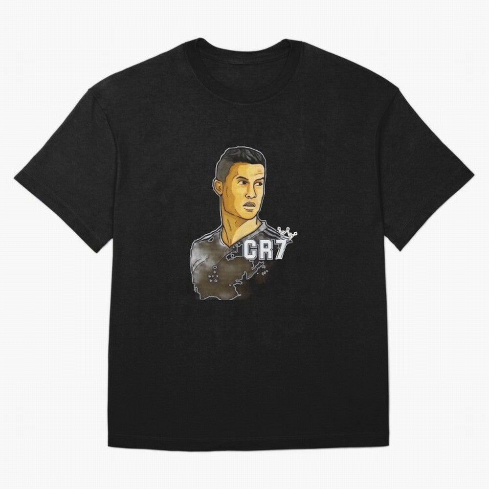 Cristiano Ronaldo digital art Oversized T-Shirt Follow the Road to Global Football Passion for FIFA World Cup 2026 Group Stage, Capturing Mbappe, Argentina and Brazil, Vintage Soccer Flavor, Modern Football Stars, National Flags and Final Night