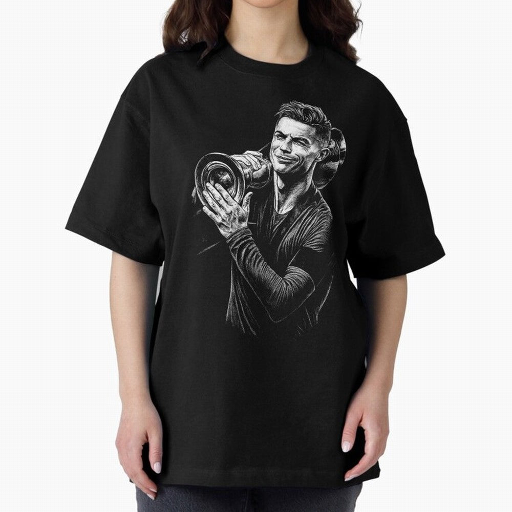 Cristiano Ronaldo Nations League Cup Oversized T-Shirt Celebrate Match Day Hype around FIFA World Cup 2026 USA Canada Mexico, CR7 and Messi, England and Germany, Champion Mindset, Group Stage Buzz, Knockout Tension and Passionate Fan Culture; Great