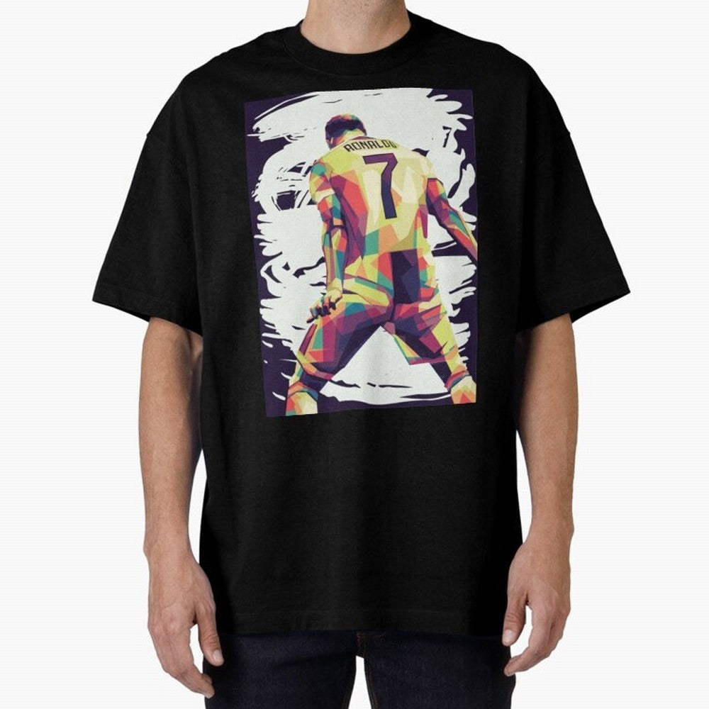 Cristiano Ronaldo Art cristiano ronaldo Oversized T-Shirt Back the Journey through Global Football Passion for FIFA World Cup 2026 Group Stage, with Neymar, Haaland and Cristiano Ronaldo, France, Football Festival Excitement, Trophy Ambitions,