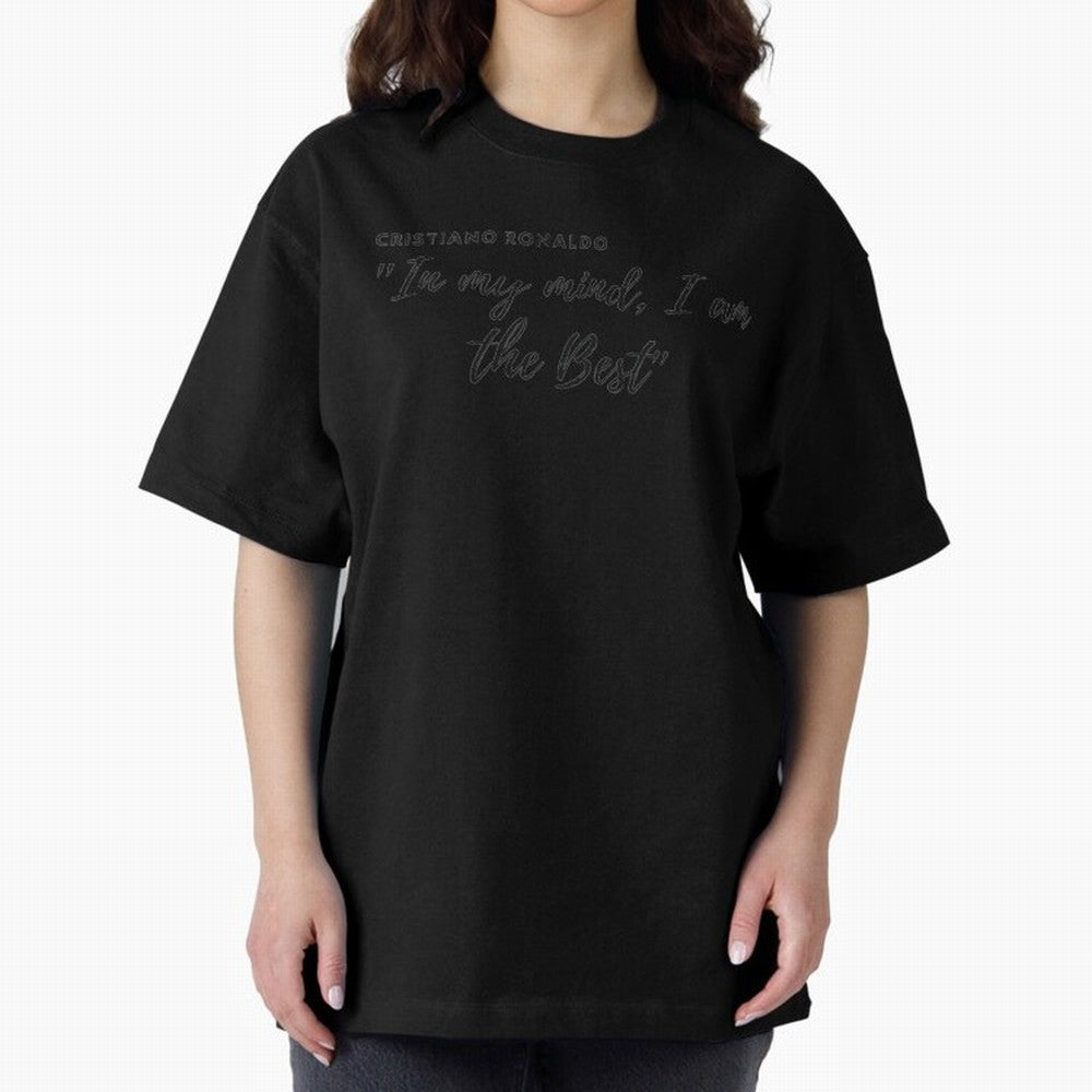 In my mind I am the Best - Cristiano Ronaldo Oversized T-Shirt Cheer for FIFA World Cup 2026 USA Canada Mexico for Fans of Mbappe and Neymar and Spain, Bringing Sports Nostalgia, International Competition, Famous Players and Unforgettable