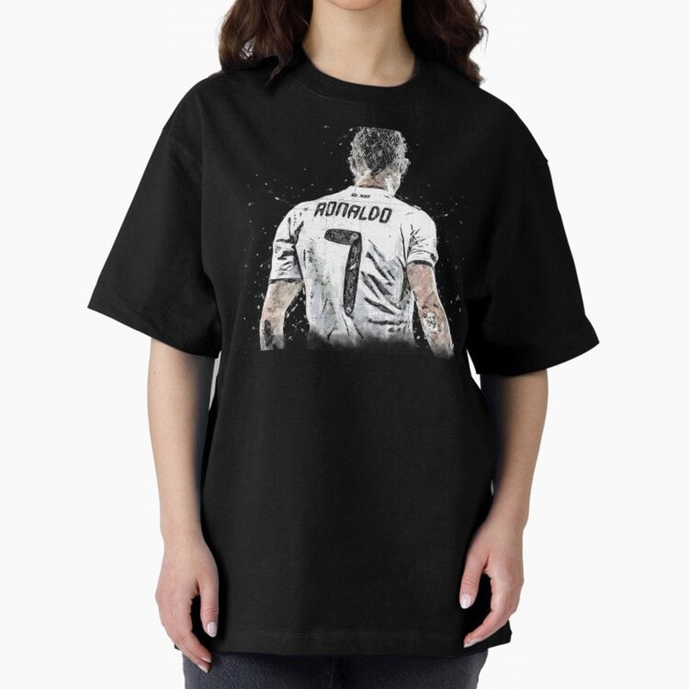 Cristiano Ronaldo Cristiano ronaldo back Oversized T-Shirt Make Every Kick Count in Global Football Passion for FIFA World Cup 2026, Filled with Mbappe and Neymar, Portugal, Spain and Germany, Global Supporter Spirit, Legendary Goals, National