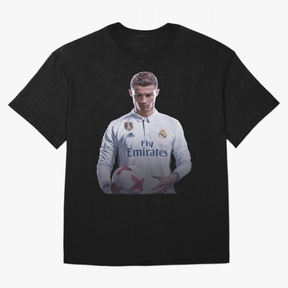 Ronaldo Madrid Jersey Poster Oversized T-Shirt Show Support during FIFA World Cup 2026 Centered on Cristiano Ronaldo, France Energy, Championship Spirit, Famous Goals, Roaring Crowds and International Football Unity; Ideal for Passionate Fans Who