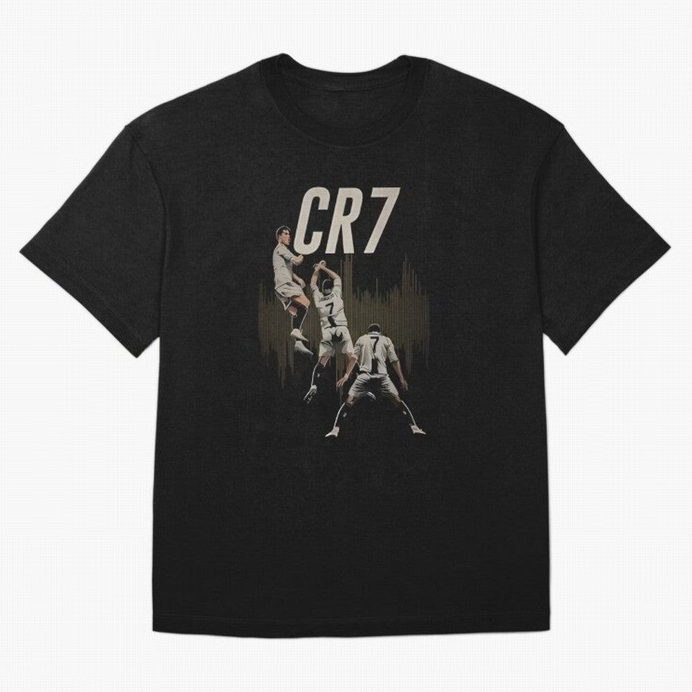 Cr7 Oversized T-Shirt Relive Legendary Nights from the FIFA World Cup 2026 USA Canada Mexico Journey through Messi, CR7 and Mbappe Highlights, Brazil Pride, Worldwide Fan Energy, Dramatic Goals, Stadium Lights and Championship Celebrations; Great