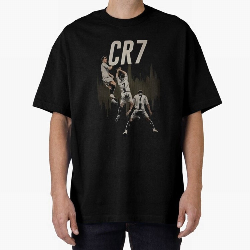 Cr7 Oversized T-Shirt Relive Legendary Nights from the FIFA World Cup 2026 USA Canada Mexico Journey through Messi, CR7 and Mbappe Highlights, Brazil Pride, Worldwide Fan Energy, Dramatic Goals, Stadium Lights and Championship Celebrations; Great
