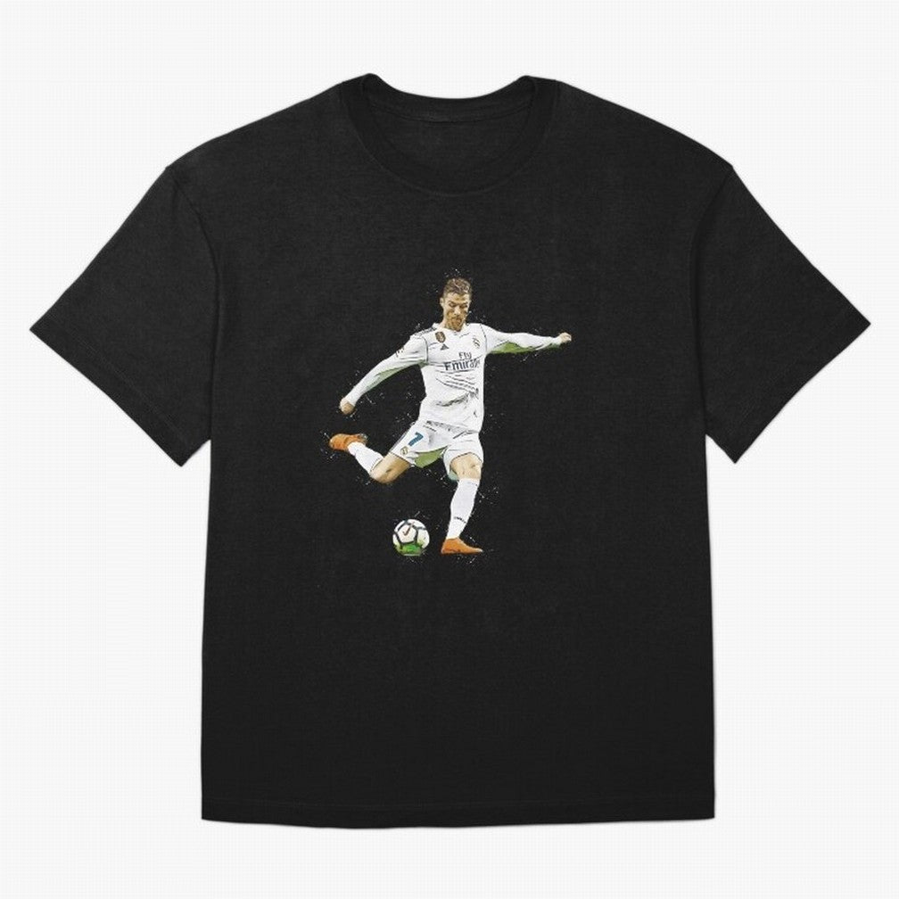 Cristiano Ronaldo Celebration Oversized T-Shirt Capture Stadium Memories from FIFA World Cup 2026 Group Stage with Haaland and Mbappe, Brazil Energy, Match Day Excitement, Supporter Culture, Golden Goals and Global Football Passion; Ideal for
