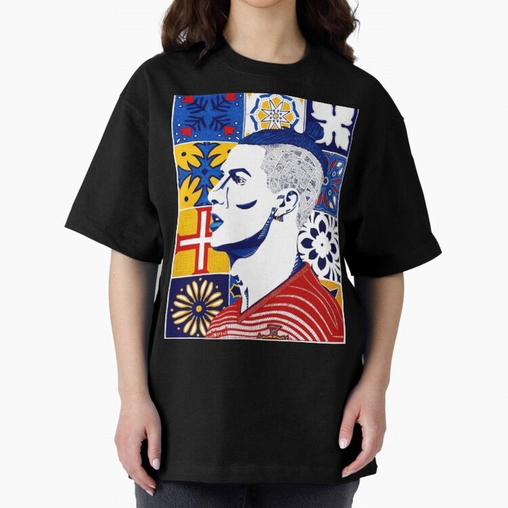Cristiano Ronaldo Cristiano Ronaldo Azulejos Oversized T-Shirt Fuel Your Fan Pride for FIFA World Cup 2026 Spirit, Featuring Portugal, Haaland and Mbappe, Supporter Pride, Iconic Celebrations, Legendary Names and Global Match Day Energy; Made for