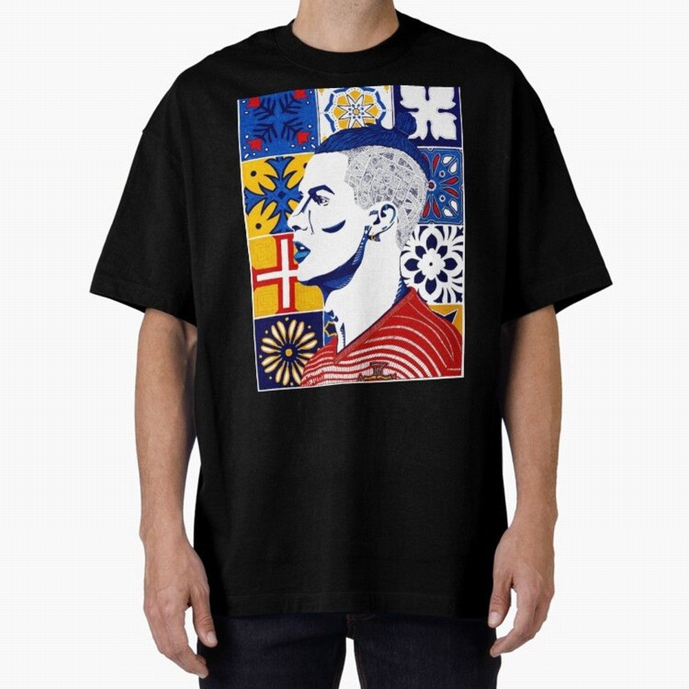 Cristiano Ronaldo Cristiano Ronaldo Azulejos Oversized T-Shirt Fuel Your Fan Pride for FIFA World Cup 2026 Spirit, Featuring Portugal, Haaland and Mbappe, Supporter Pride, Iconic Celebrations, Legendary Names and Global Match Day Energy; Made for