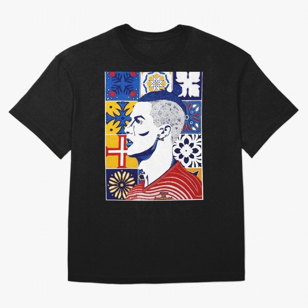 Cristiano Ronaldo Cristiano Ronaldo Azulejos Oversized T-Shirt Fuel Your Fan Pride for FIFA World Cup 2026 Spirit, Featuring Portugal, Haaland and Mbappe, Supporter Pride, Iconic Celebrations, Legendary Names and Global Match Day Energy; Made for
