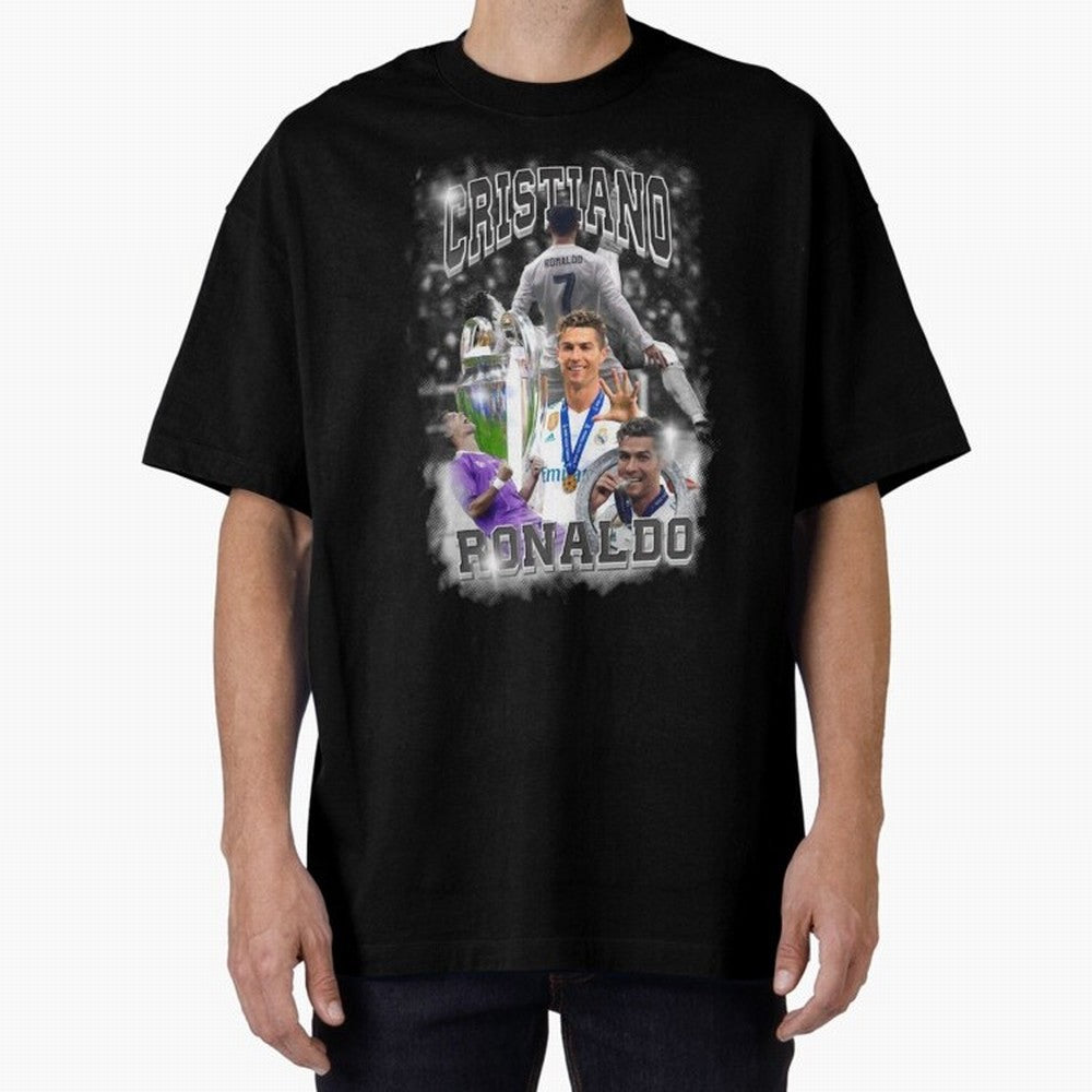 Cristiano Ronaldo Oversized T-Shirt Keep the Match Day Mood of FIFA World Cup 2026 USA Canada Mexico Spirit, Built around Argentina, Messi, CR7 and Mbappe, Goal Celebration Energy, Supporter Heritage, Football Icons and Worldwide Tournament Joy;