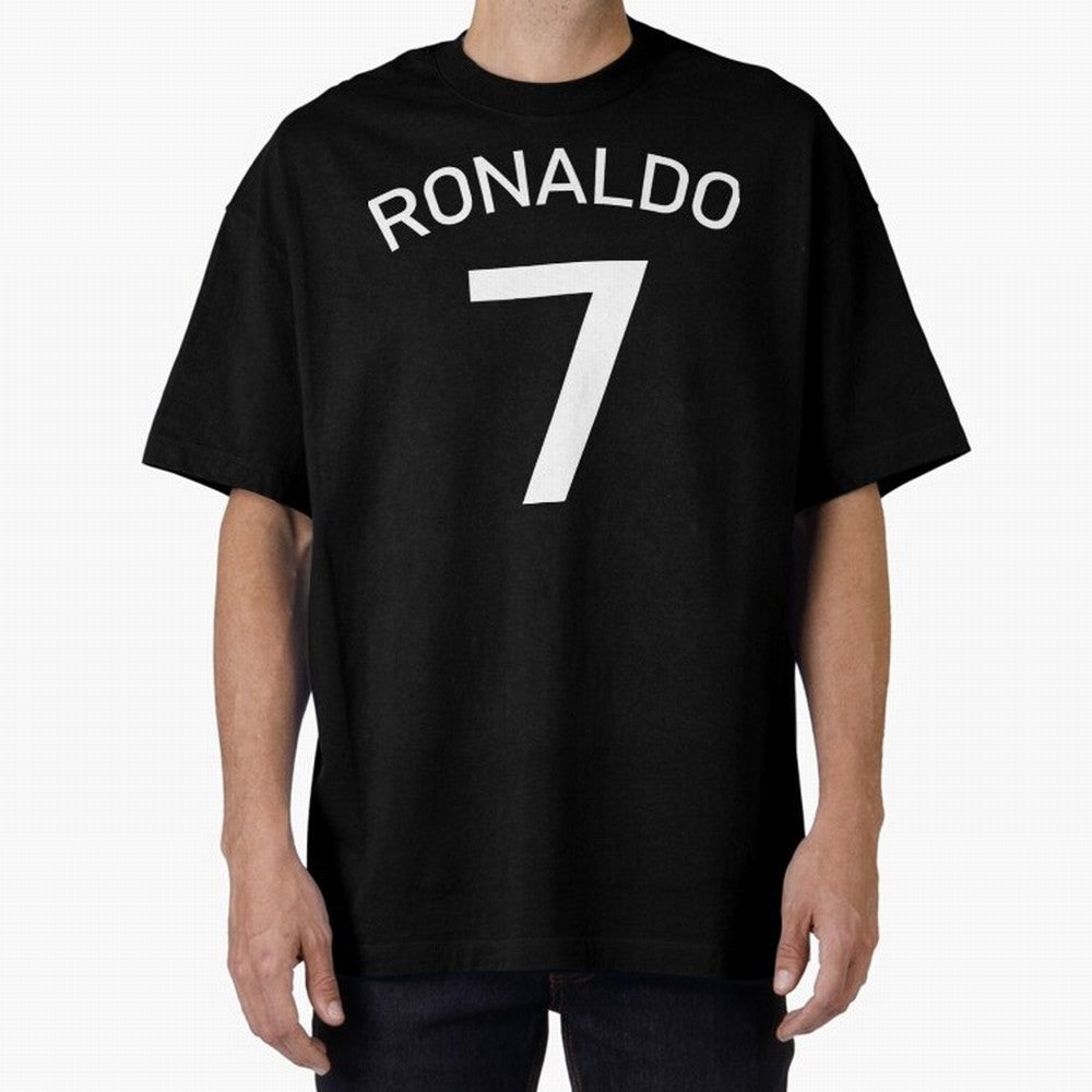 Ronaldo Oversized T-Shirt Follow the Road to Global Football Passion for FIFA World Cup 2026 USA Canada Mexico, Built around CR7 and Messi, Brazil, Retro Football Energy, Iconic Rivalries, Trophy Chase Drama and Stadium Atmosphere; Perfect for