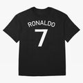 Ronaldo Oversized T-Shirt Follow the Road to Global Football Passion for FIFA World Cup 2026 USA Canada Mexico, Built around CR7 and Messi, Brazil, Retro Football Energy, Iconic Rivalries, Trophy Chase Drama and Stadium Atmosphere; Perfect for