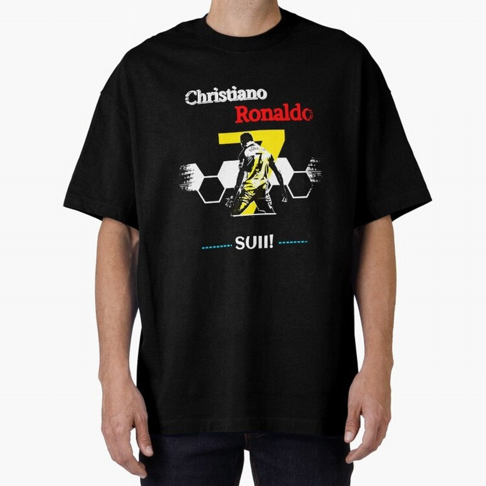 Cristiano Ronaldo Cr7 Oversized T-Shirt Bring FIFA World Cup 2026 USA Canada Mexico Spirit, Connected to Portugal, Spain and Germany, Messi, CR7 and Mbappe, Goal Celebration Energy, Supporter Heritage, Football Icons and Worldwide Tournament Joy;