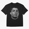 Cristiano Ronaldo Cristiano Ronaldo Halftone style Oversized T-Shirt Create Global Football Passion for FIFA World Cup 2026 Group Stage, Celebrating Messi, Argentina, France and Brazil, Sports Nostalgia, International Competition, Famous Players