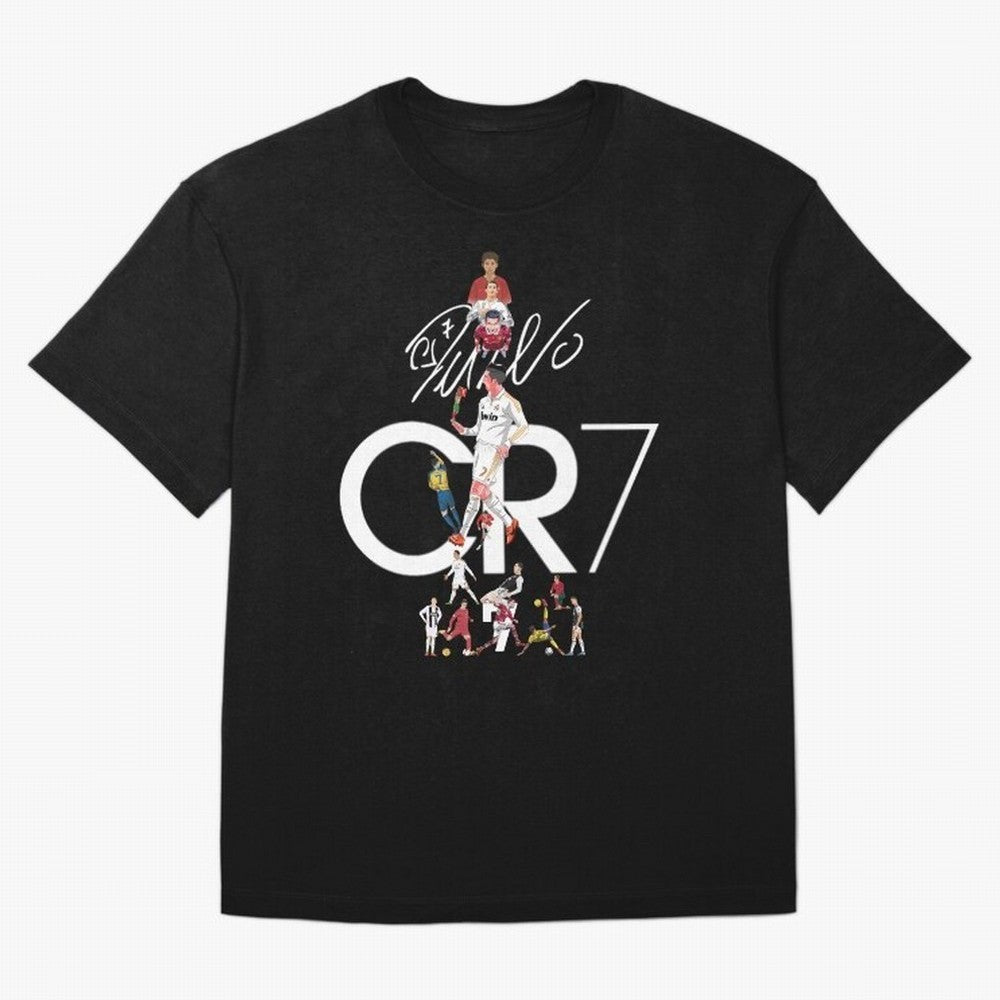 CR7 Oversized T-Shirt Bring Stadium Energy to Global Football Passion for FIFA World Cup 2026 USA Canada Mexico, Connected to Messi, CR7 and Mbappe, Spain, Football Festival Excitement, Trophy Ambitions, Country Rivalries and Star Player Buzz; Made